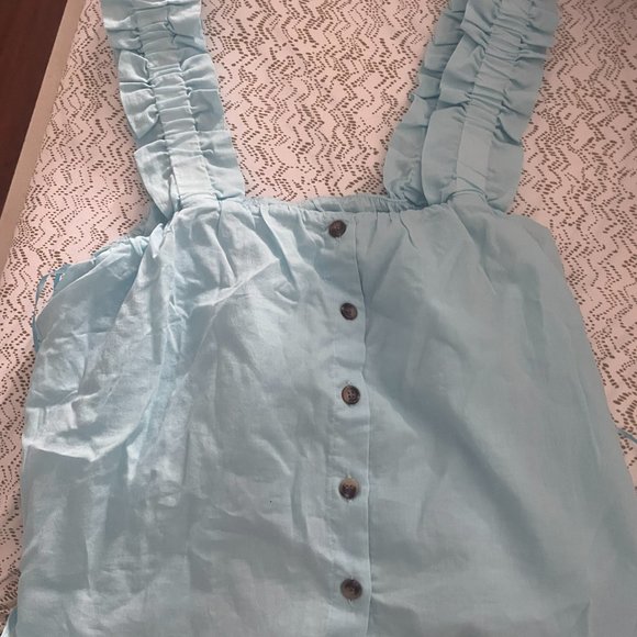 Ruffle Strap Cotton Tank Top - Picture 5 of 5